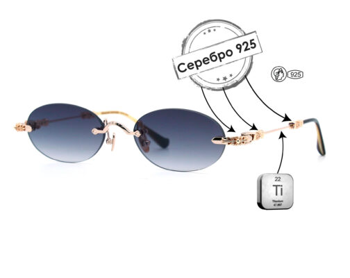 Очки Chrome Hearts Pills 1 из серебра 925 пробы 3432