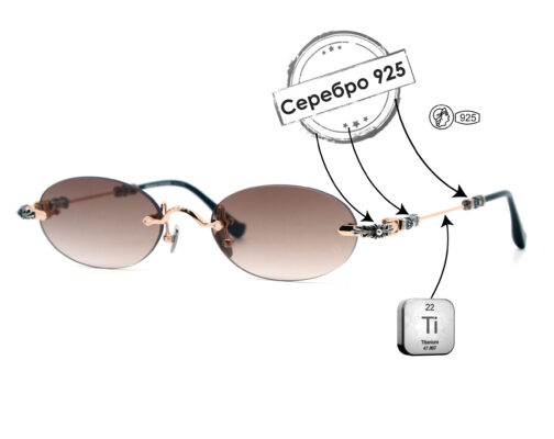 Очки Chrome Hearts Pills 1 из серебра 925 пробы 3434