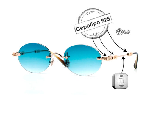 Очки Chrome Hearts Pills II из серебра 925 пробы 3436