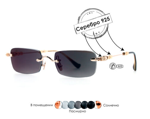 Очки Chrome Hearts Pills III из серебра 925 пробы 3408