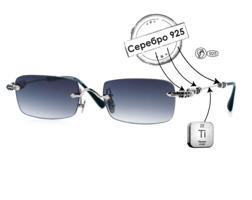 Очки Chrome Hearts Pills III из серебра 925 пробы 3430