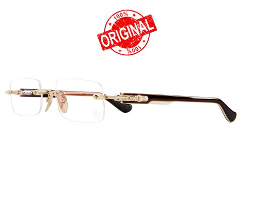 Оригинальная оправа Chrome Hearts Deep I GP BRBBR Gold Plated Brown Bone Brown 3504