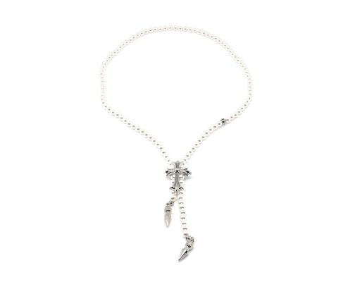 Подвеска с жемчугами Chrome Hearts из нержавеющей стали 3484