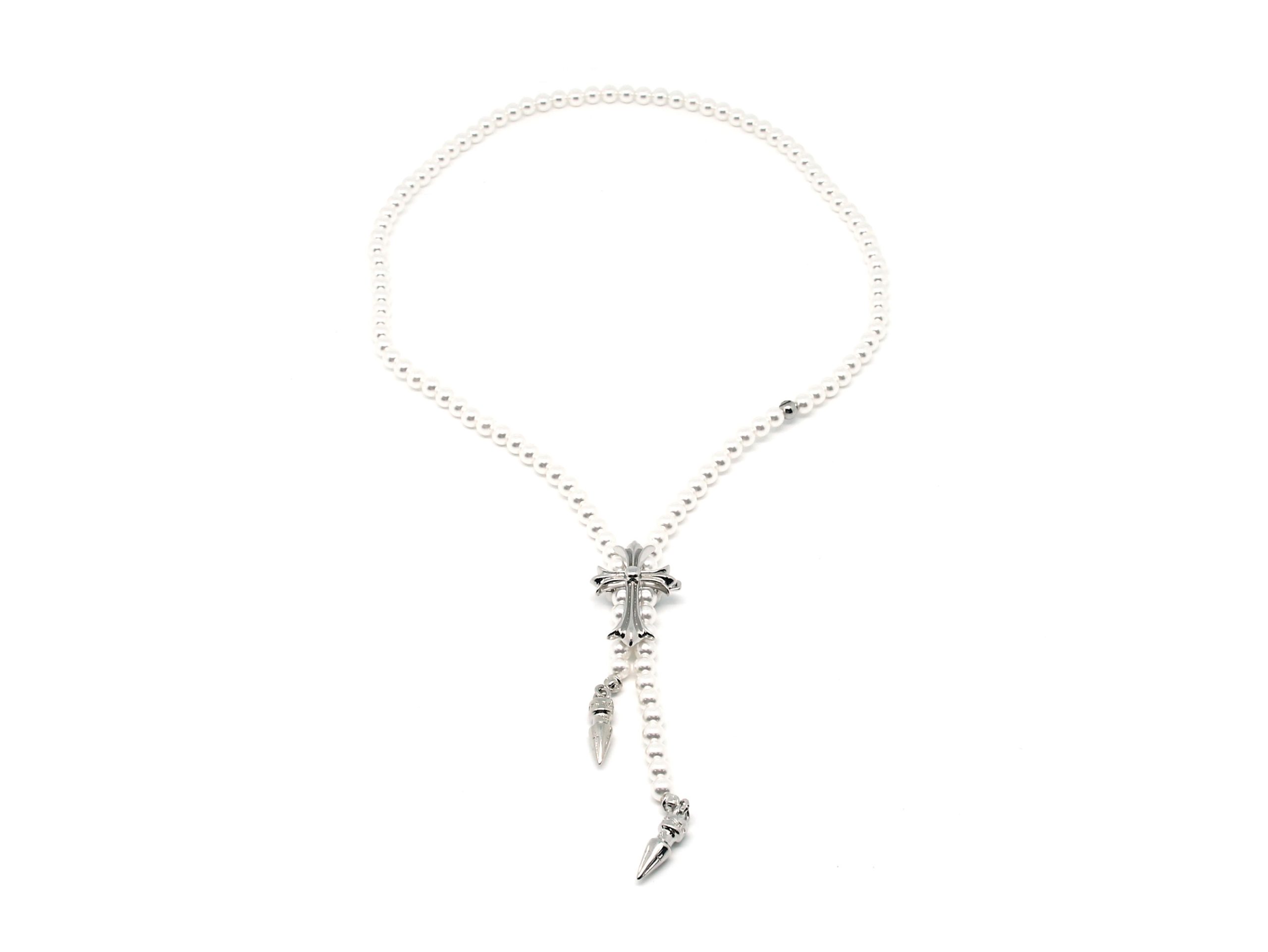Подвеска с жемчугами Chrome Hearts из нержавеющей стали 3484