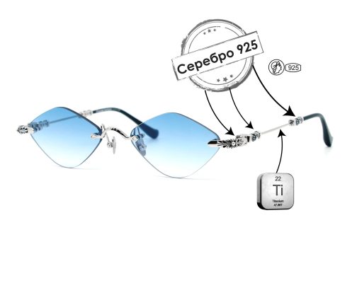 Очки Chrome Hearts Pills V из серебра 925 пробы 3500